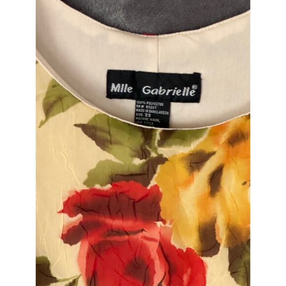 Mlle Gabrielle long gown women's lined polyester floral evening gown size 22 - Picture 4 of 8